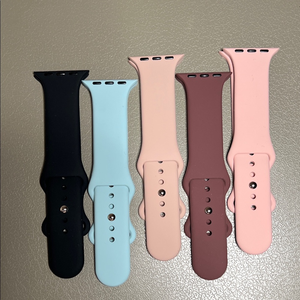 Stylish Silicone Watch Bands - Black, Blue, Pink, Brown